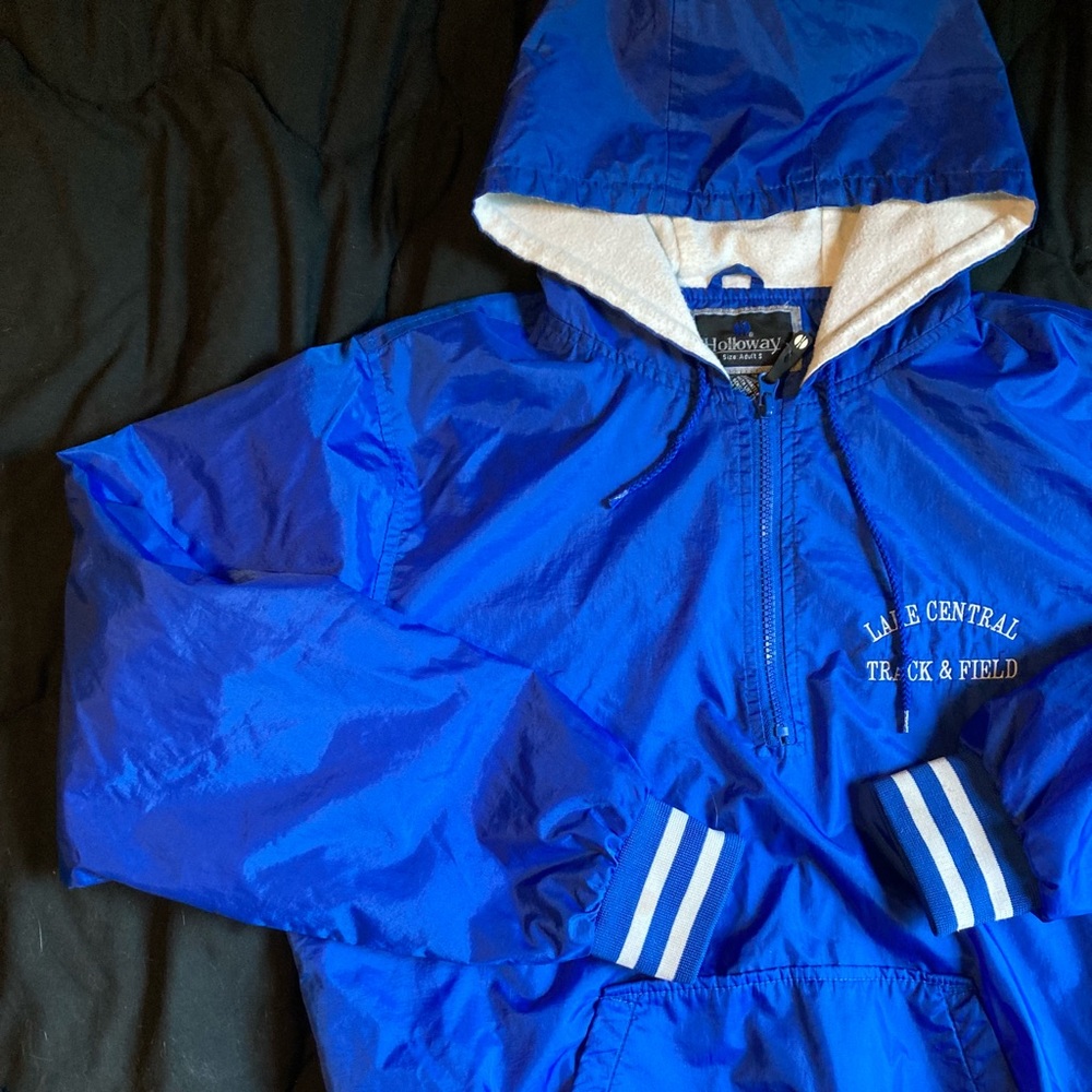 Half-zip Track & Field Windbreaker Hoodie